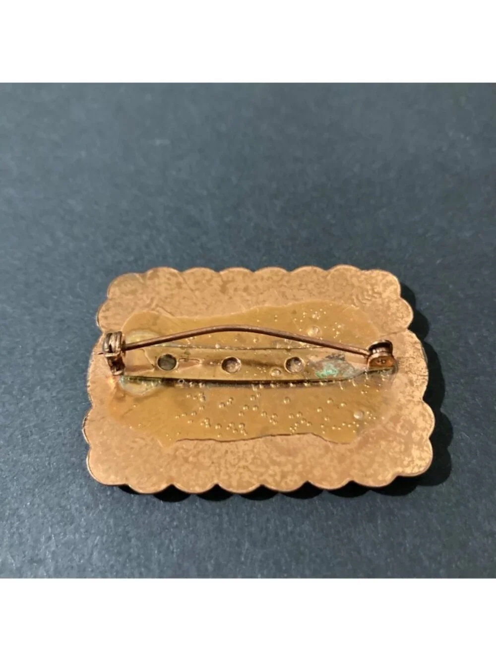 Southwest Native American Inspired Stamped Copper Arrow Brooch